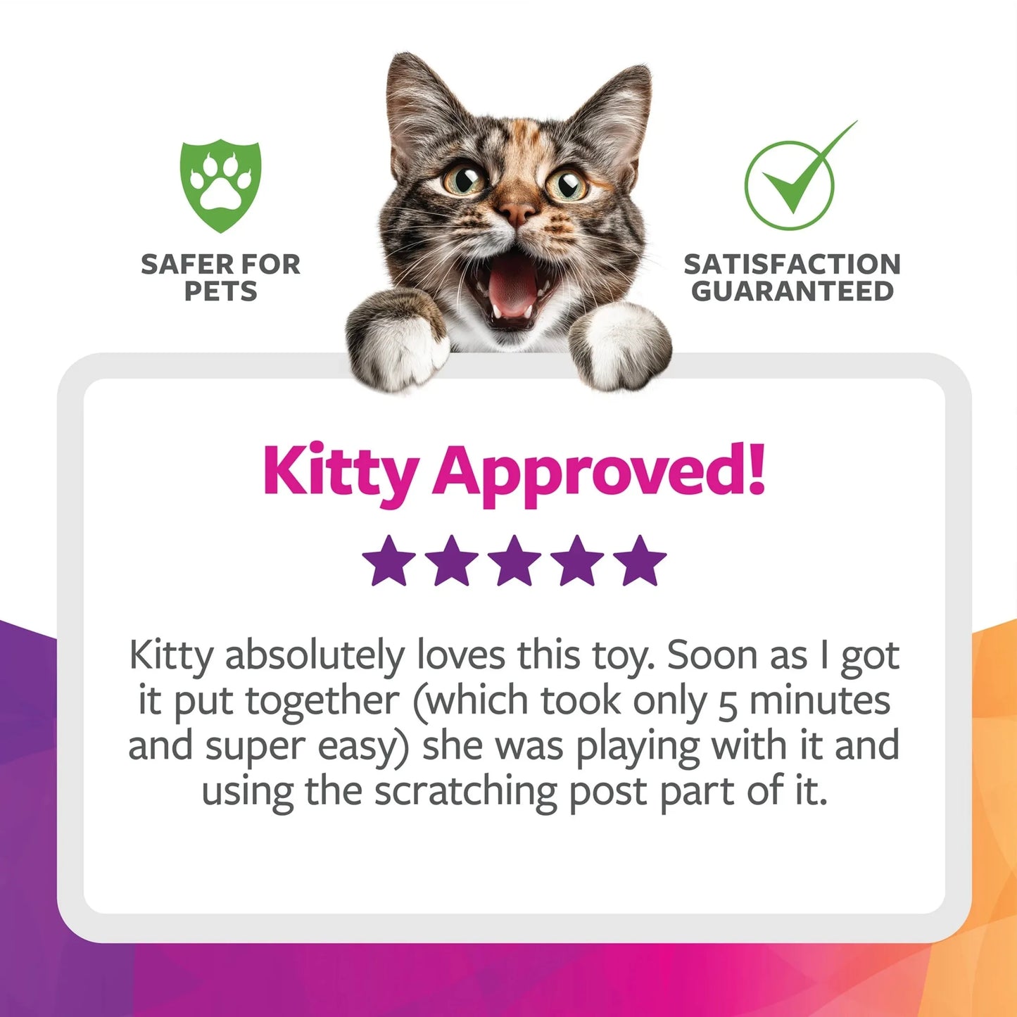 Spin Cat Toy, Carpet Scratching Post, Interactive Spinning Wand, Multicolored