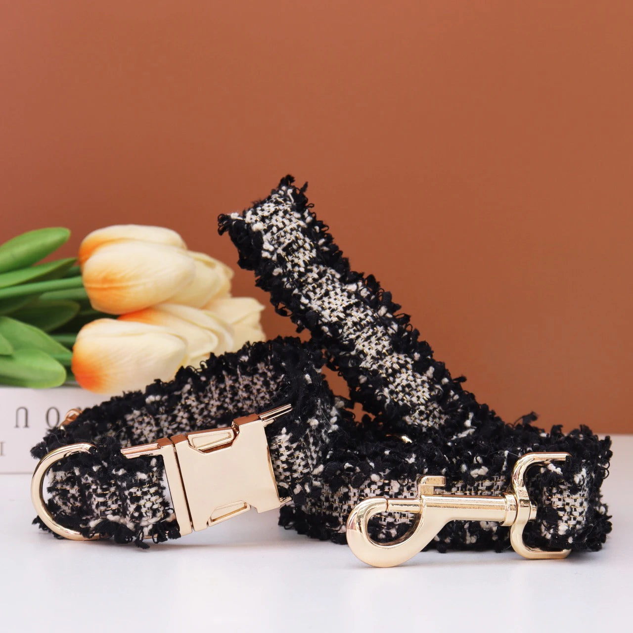 Luxury Personalized Dog Collar Harness Leash Set Custom,dog Collar with Engraved Name Buckle,dog Harness and Leash Set Diy
