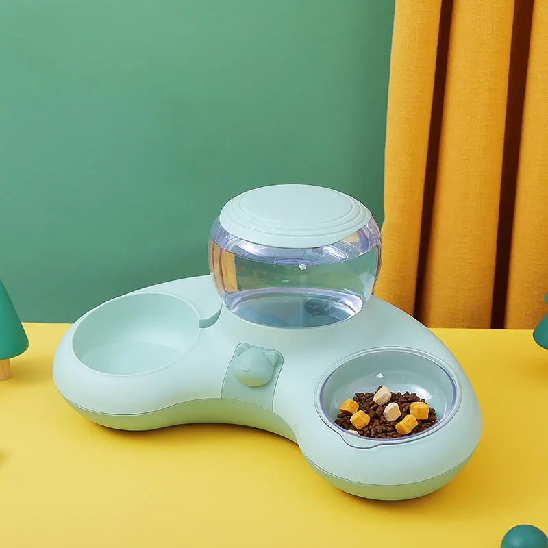 HOOPET New Style Cat Automatic Drinking Feeding Bowl Anti-overturning Non-slip Bowl for Cats Dogs Cat Food Holder Teddy Dog Bowl
