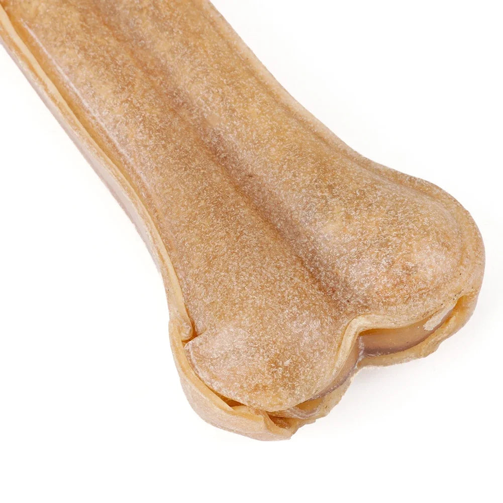 8 Inch Cowhide Bone Non-Toxic Creative Teeth Clean Stick Anti-bite Leather Chew Bone  for Small Medium Large Dog