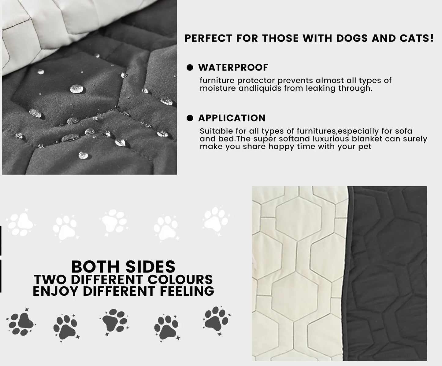 1PC Dog Bed Cover and Pet Blanket Sofa Pet Bed Mat,Car Incontinence Mattress Protectors Furniture Couch Cover for Most Cats Dogs