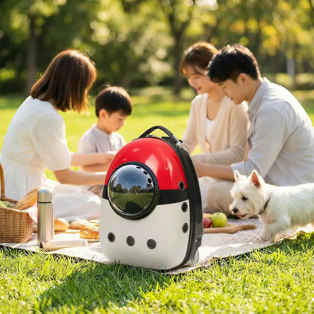 Trolley Pet Cat Bag Cat Carrier With Wheels, Airline Approved Pet Carrier With Telescopic Handle, Polyester Rolling Dog Cat Car