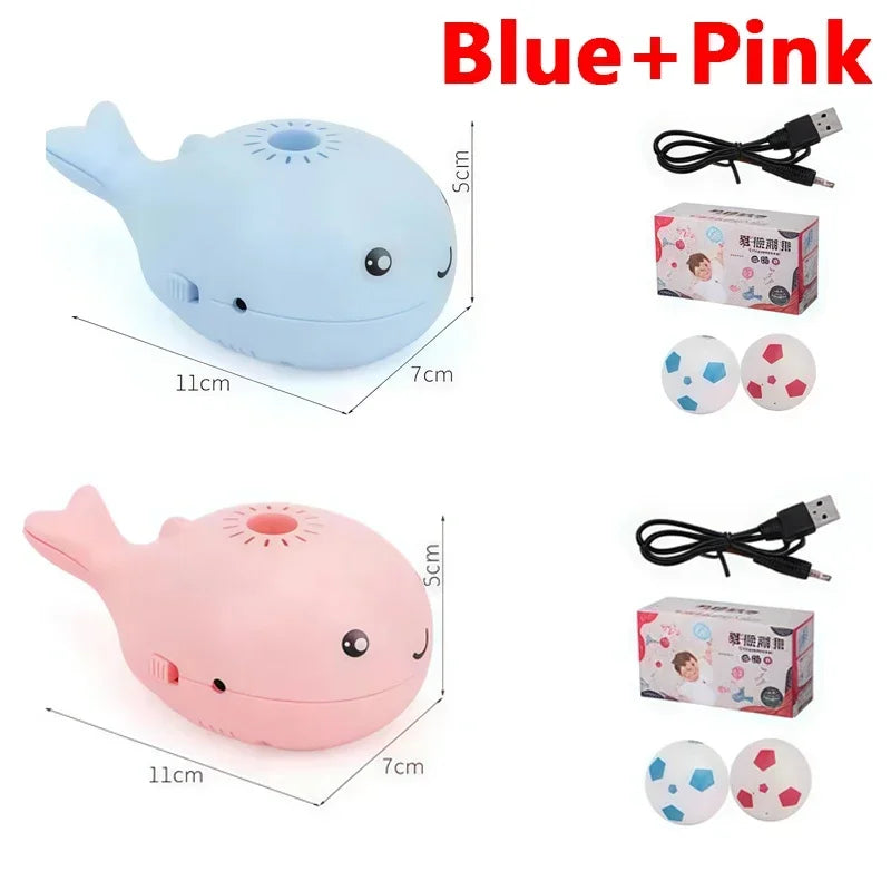 Interactive Cat Toys Electric Jet Floating Ball Cat Toy Whale Shaped Cat Toy Portable USB Dual Function Fan Pet Toy for Teaser
