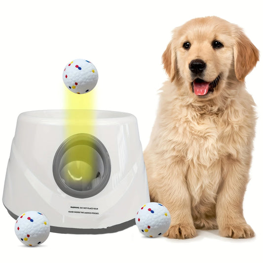 A Dog-use Automatic Ball Launcher, A Dog Ball Retrieval Device With 3 ETPU Balls, And An Interactive Pet Toy Suitable For Smal