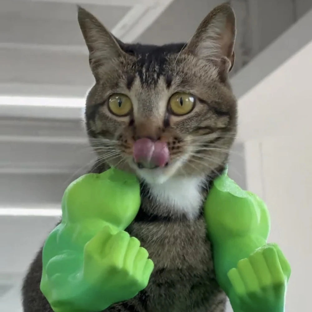 3D Printed Cat Muscle Arm Giant Muscle Arm Lightweight Halloween Cat Costume Cat Neck Arm with Muscle Pet Cosplay Accessories