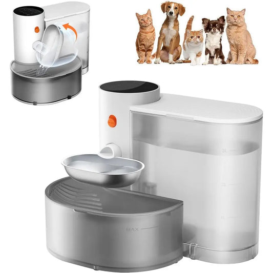 3.5L Radar Sensor Pet Water Fountain,No Filter,No-APP Automatic Dispenser for Cat&Small Dog,Wastewater Separation As Fresh Water