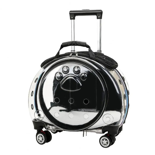 Pet Trolley Case with Ventilation Holes Portable Pet Trolley Case with Ventilation Holes Silent Wheels Travel Backpack for Cats
