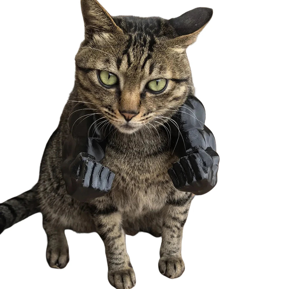 3D Printed Cat Muscle Arm Giant Muscle Arm Lightweight Halloween Cat Costume Cat Neck Arm with Muscle Pet Cosplay Accessories