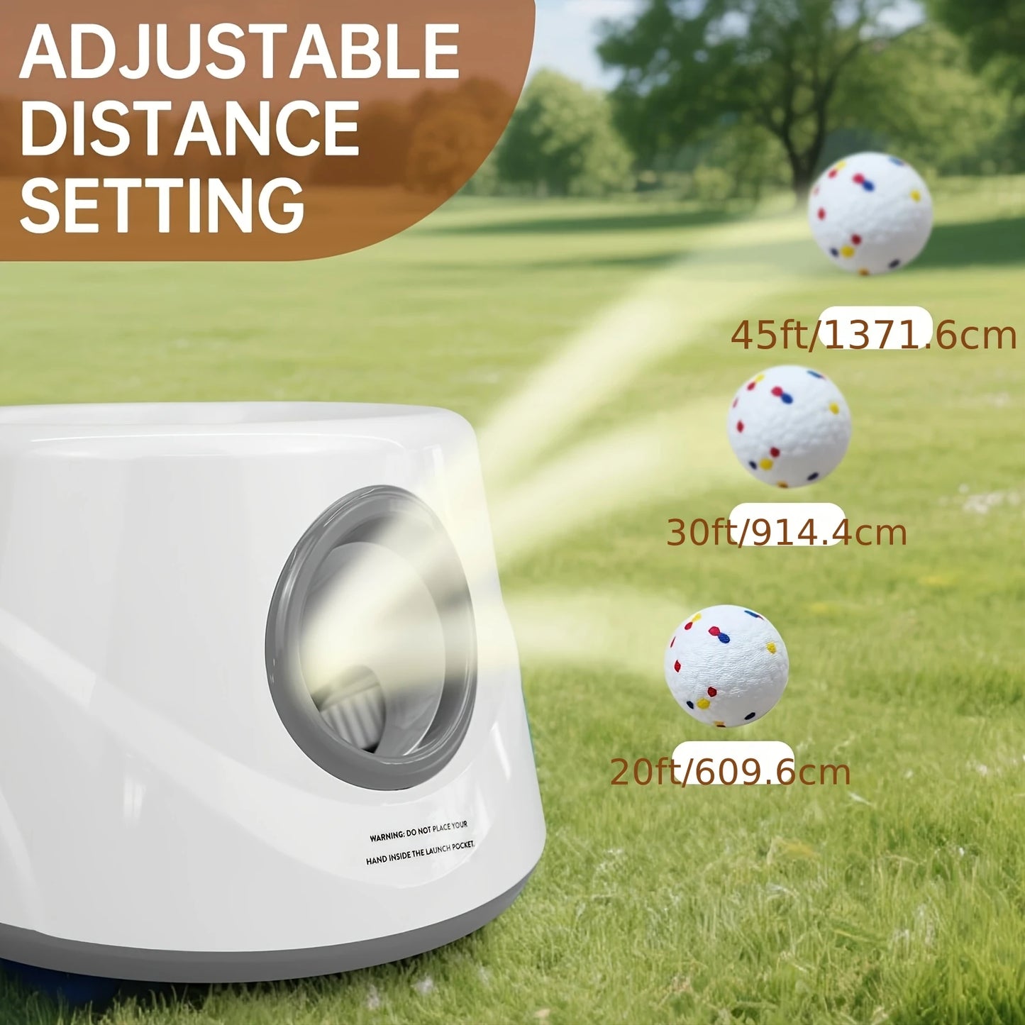 A Dog-use Automatic Ball Launcher, A Dog Ball Retrieval Device With 3 ETPU Balls, And An Interactive Pet Toy Suitable For Smal