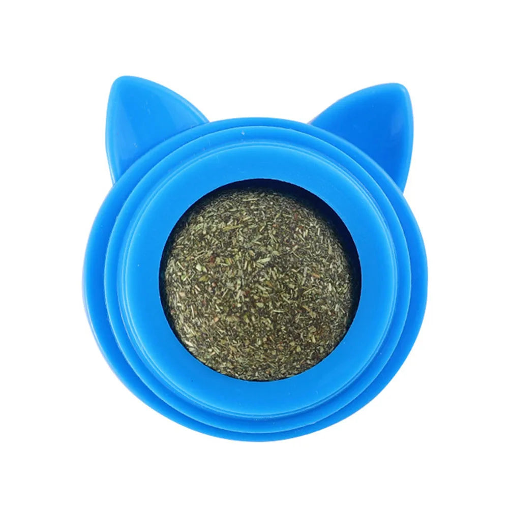 Rotatable Catnip Molar Stick Natural Safe Catnip Edible Lick Balls Catnip Wall Balls for Cats Teeth Cleaning Pet Treats Supplies